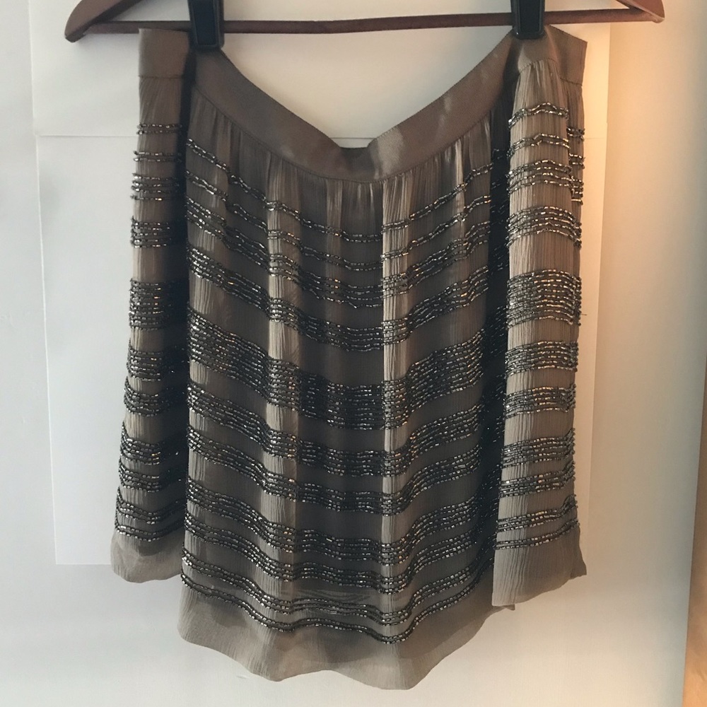 Club Monaco Beaded Stripe Skirt